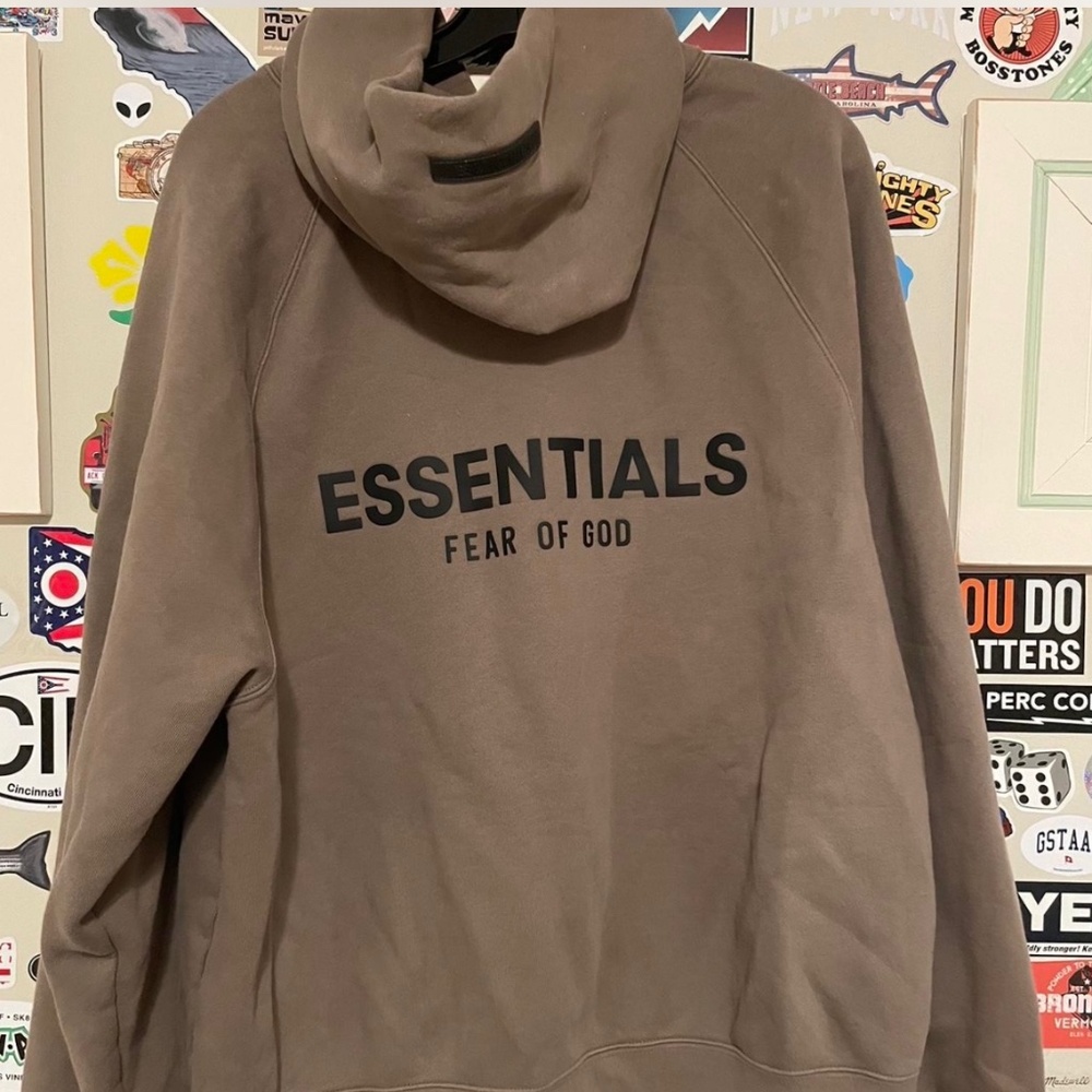 ESSENTIALS brown hoodie.